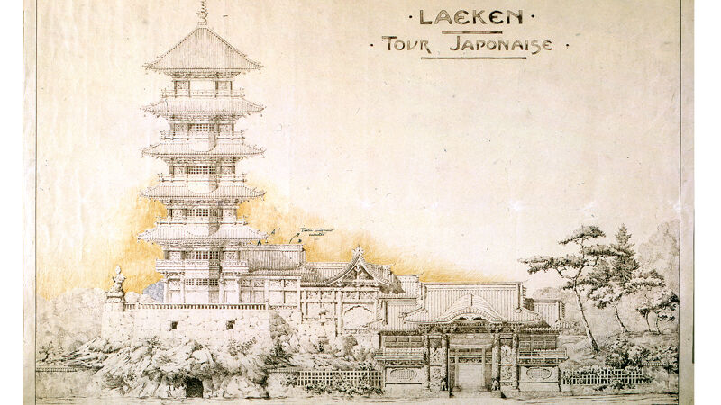 Ontwerptekening voor de 'Tour Japonaise', 1901
