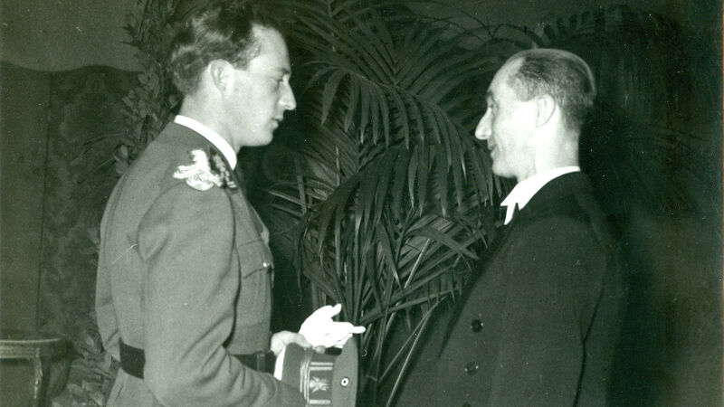 Koning Leopold II en Robert de Wavrin
