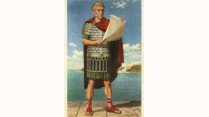 Admiraal Carausius (prent uit reeks 's Lands Glorie - Historia)