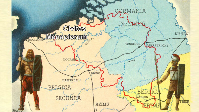 Het stamgebied der Menapiërs in Gallië