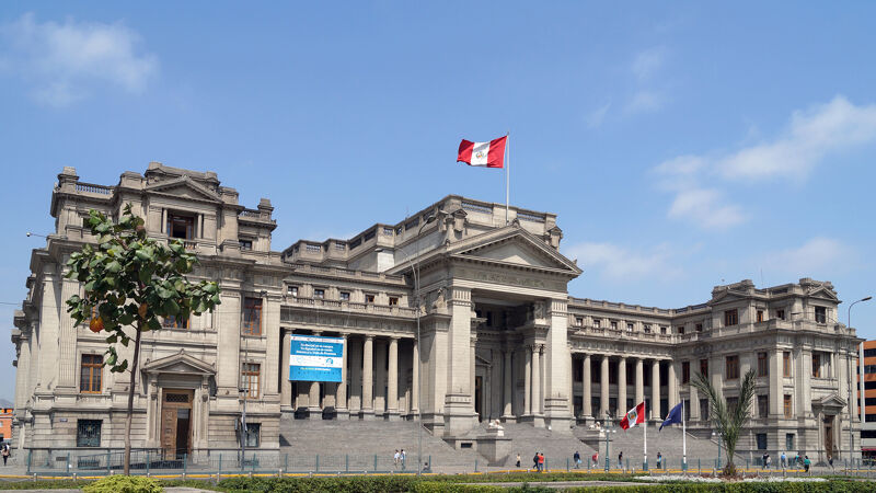 Palacio de Justicia in Lima, een kopie van het Brusselse gerechtsgebouw
