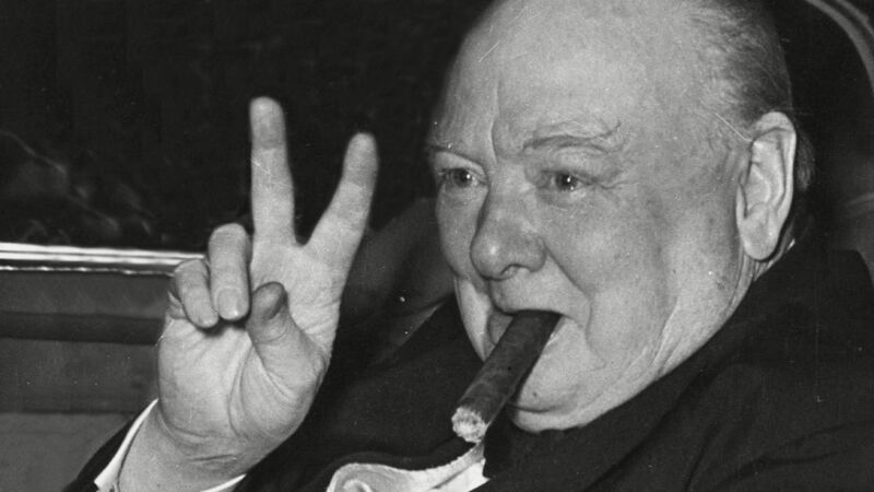 Churchill met zijn onafscheidelijke sigaar