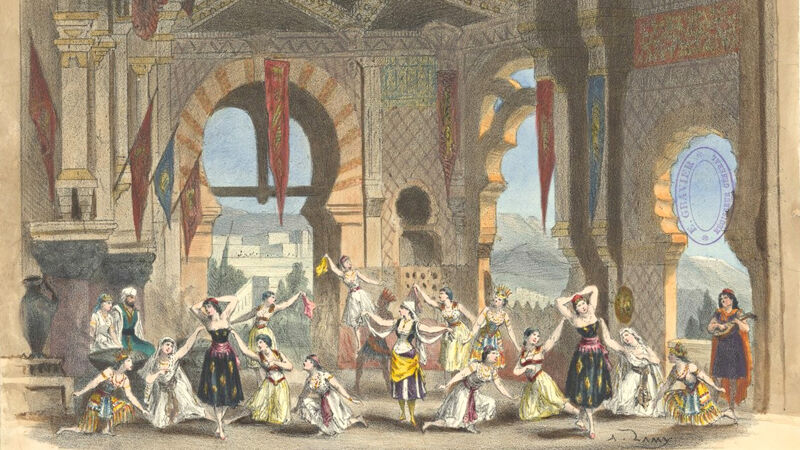 Ballet 'Le Tribut de Zamora' (ingekleurde prent)