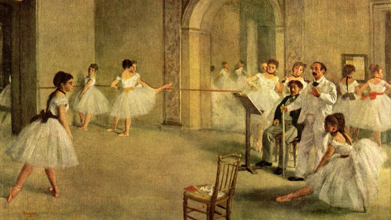 Edgar Degas: Le foyer de la danse (in de vroegere opera Le Peletier)