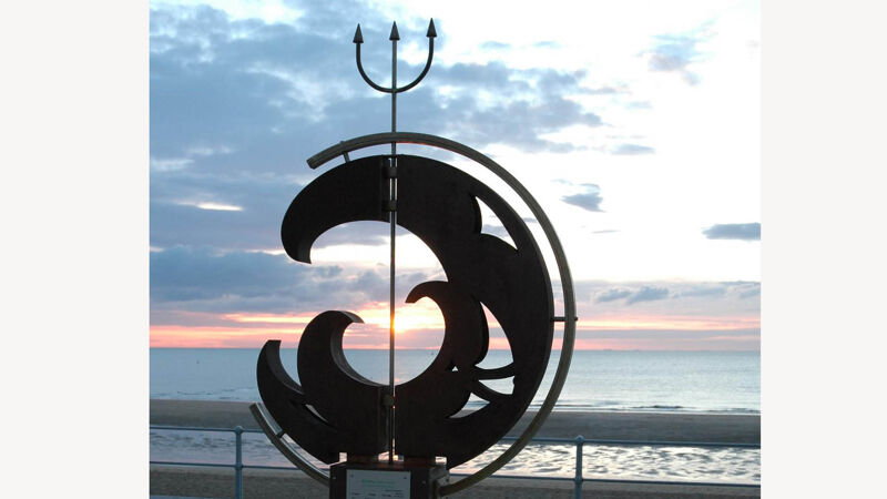 Neptunus, op de zeedijk in Oostende
