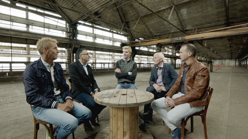 Luik-Bastenaken-Luik 1990: met Eric Van Lancker, Luc Roosen, Peter Winnen en Steven Rooks.