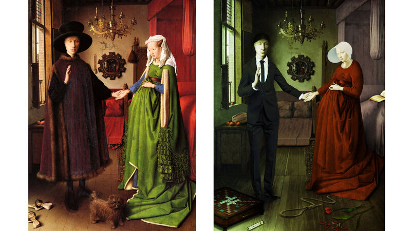 Jan Van Eyck: Het Arnolfini-portret / Adaptie in Handmaid's Tale-stijl