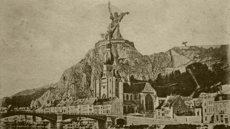 Triomf van het Licht, op de citadelrots in Dinant. Nooit uitgevoerd project.