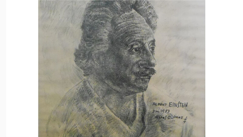 Alfons Blomme: portret van Einstein (1933)