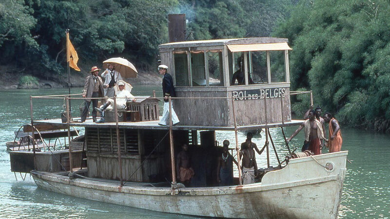 De stoomboot Roi des Belges, beeld uit de film 'Heart of darkness' (1993)