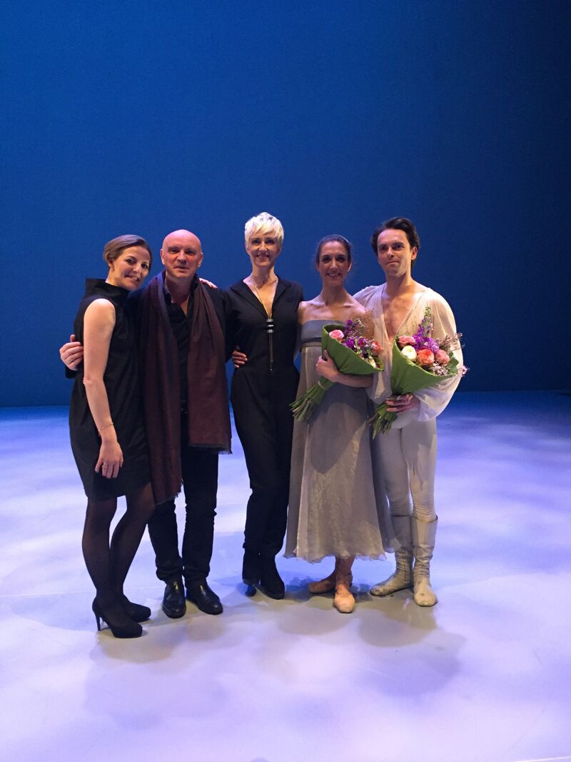 Hanne Decoutere met de choreograaf van het stuk, Jean-Christophe Maillot.