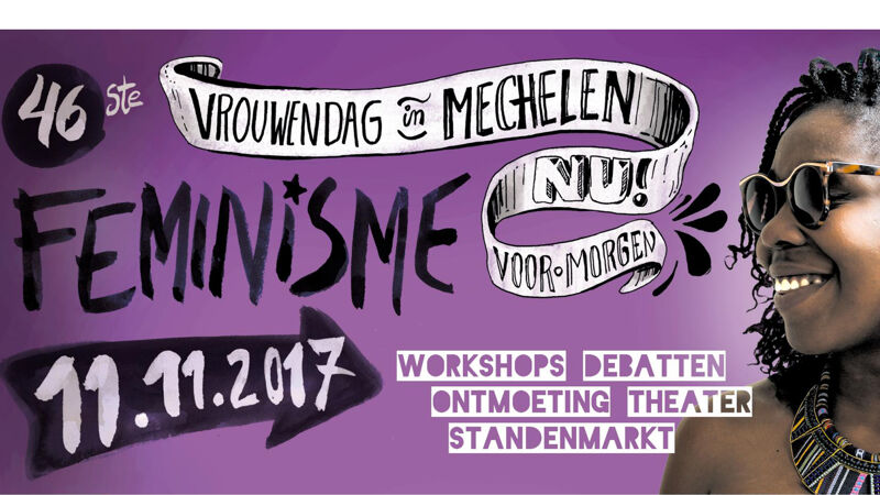 Affiche voor vrouwendag op 11 november 2017.