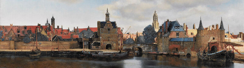Johannes Vermeer: Gezicht op Delft, detail (ca. 1660)