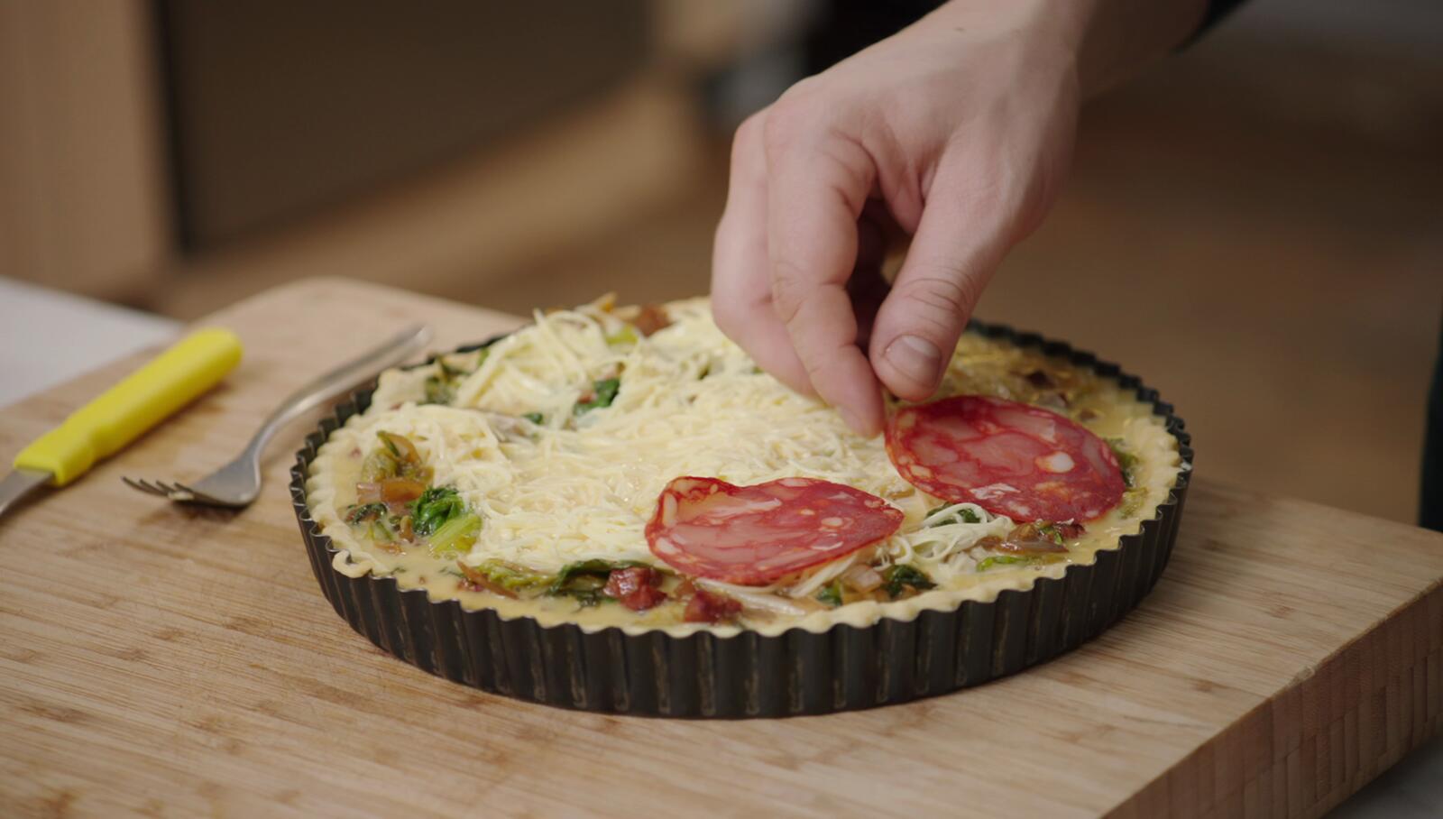 Quiche Diavola Met Andijvie Dagelijkse Kost