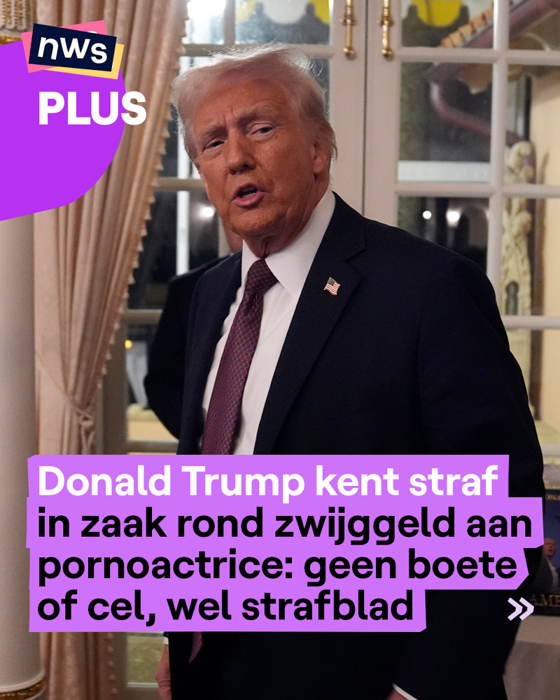 Donald Trump kent straf in zaak rond zwijggeld aan pornoactrice: geen boete  of cel, wel strafblad | nws.nws.nws