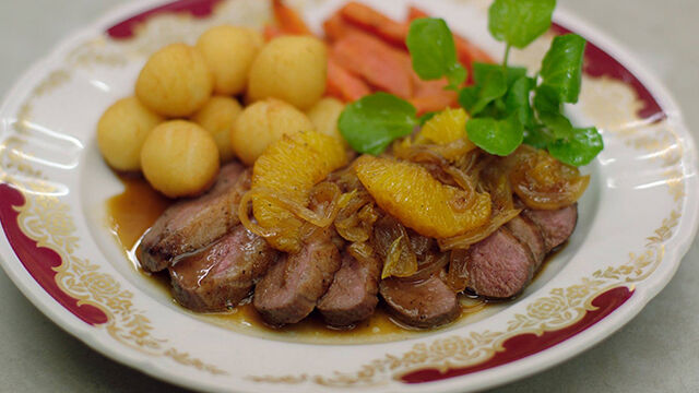 Eend met sinaasappelsaus-image