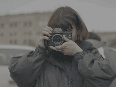 Lara Gasparotto aan het werk in Kiev