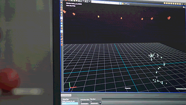 Een beeld genomen tijdens de MoCap-opname