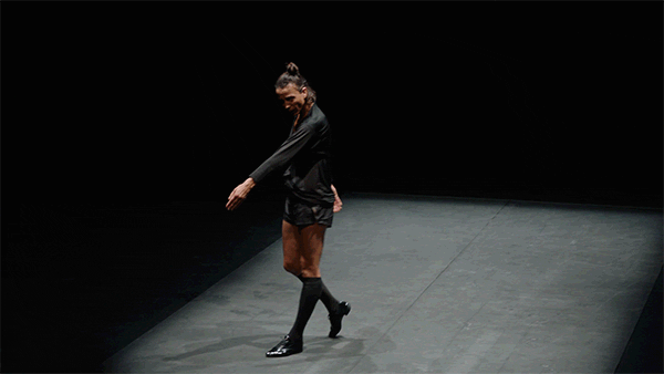 Lisbeth Gruwez tijdens een repetitie in Venetië.
