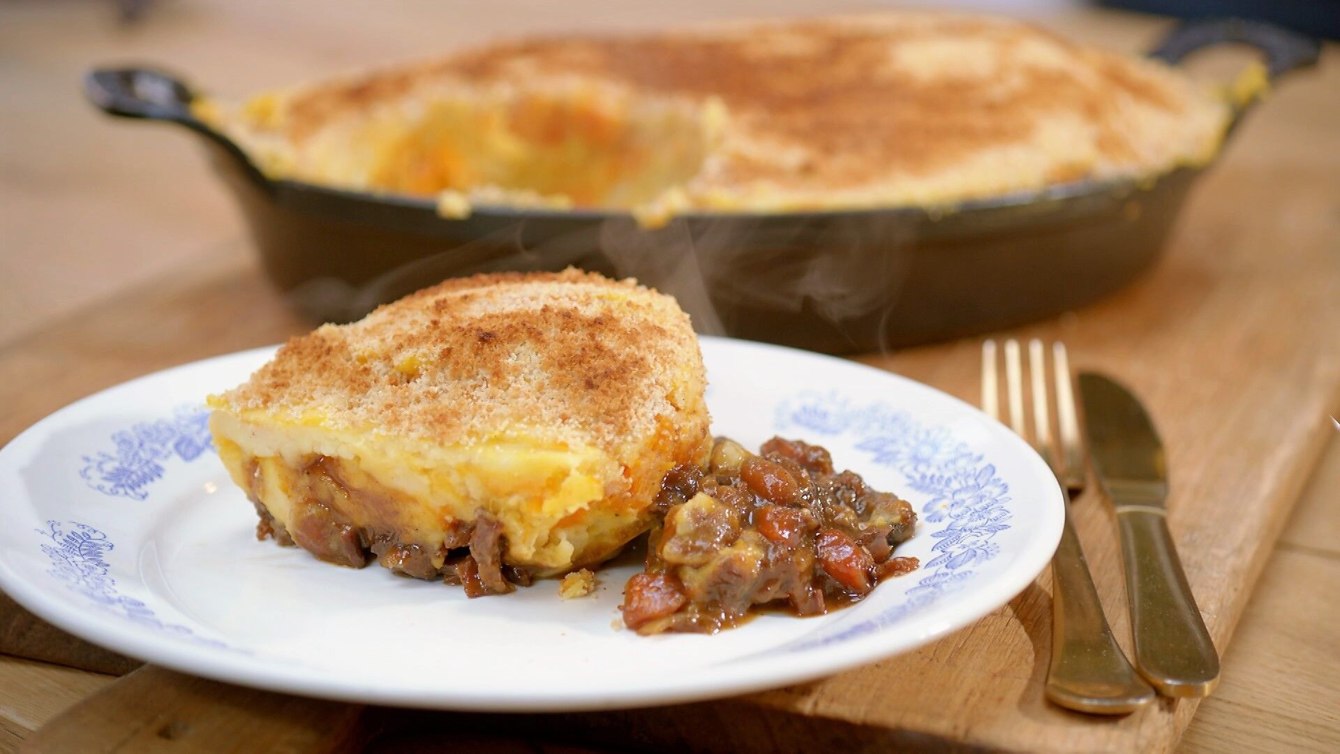 Hachis parmentier met ossenstaart en pompoen-image