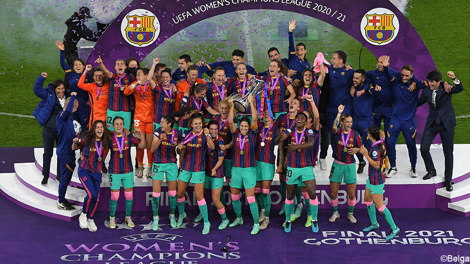 patroon draai Stewart Island Vrouwen van Barcelona overrompelen Chelsea en veroveren 1e CL-trofee |  Champions League | sporza