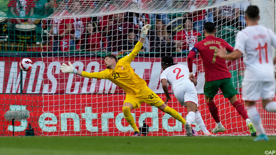 Криштиану Роналду радует португальских болельщиков и свою мать против Швейцарии |  Лига наций УЕФА 2022/2023