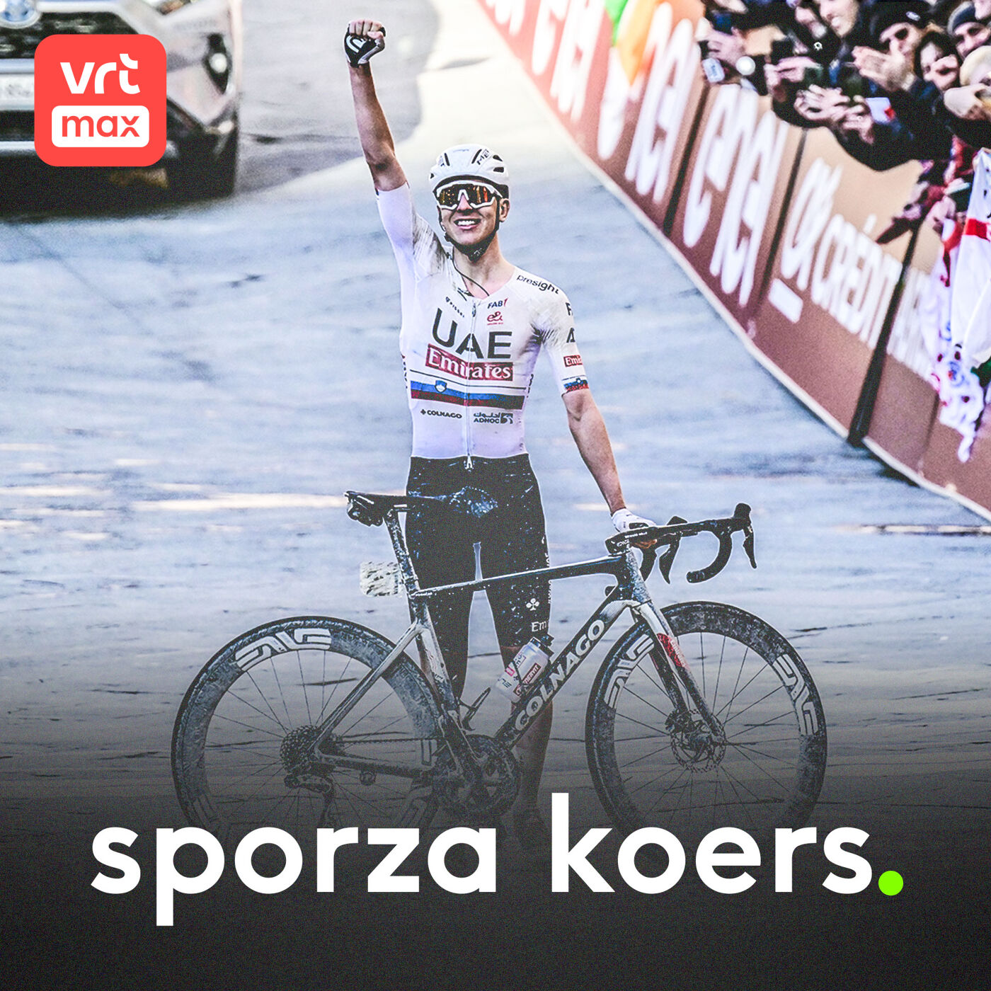 "Straf, straffer, strafst": het nummertje van Tadej Pogacar in de Strade Bianche episode artwork