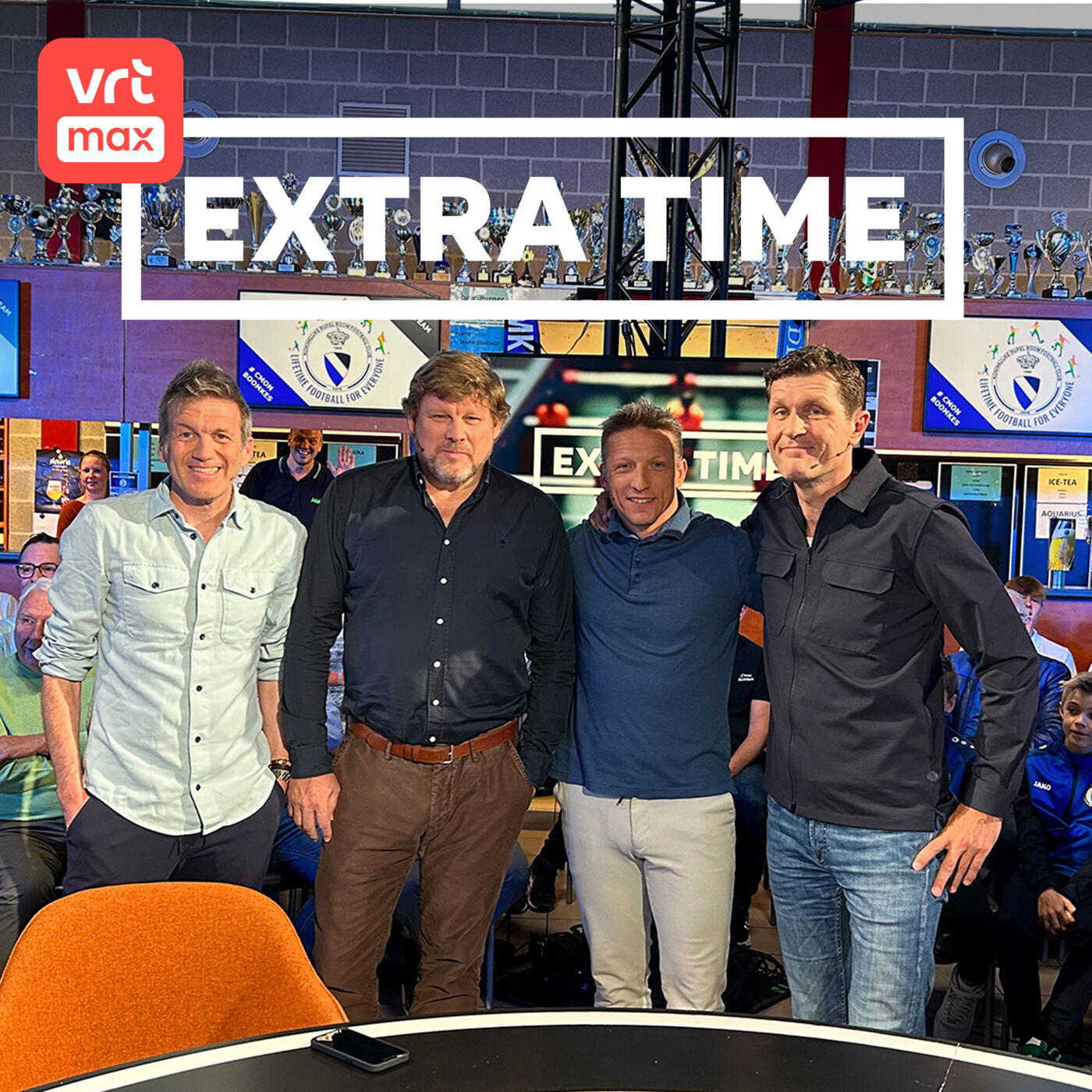 Met Hein Vanhaezebrouck, Wesley Sonck en Gert Verheyen