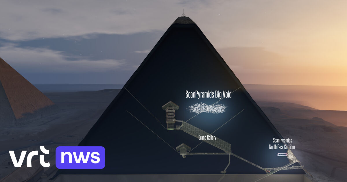 een grote ruimte in de piramide Cheops | VRT NWS: