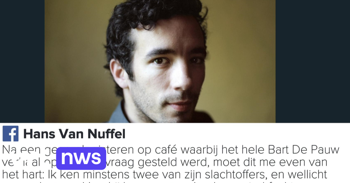 Hans Van Nuffel De Pauw Is Geen Monster Maar Heeft Hulp Nodig Vrt Nws Nieuws