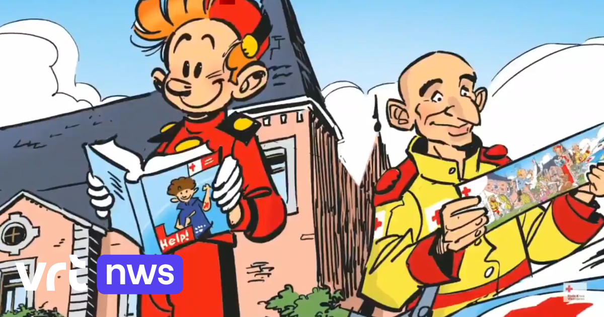 Stripfiguur Robbedoes dit jaar op stickers Rode Kruis | VRT NWS: nieuws