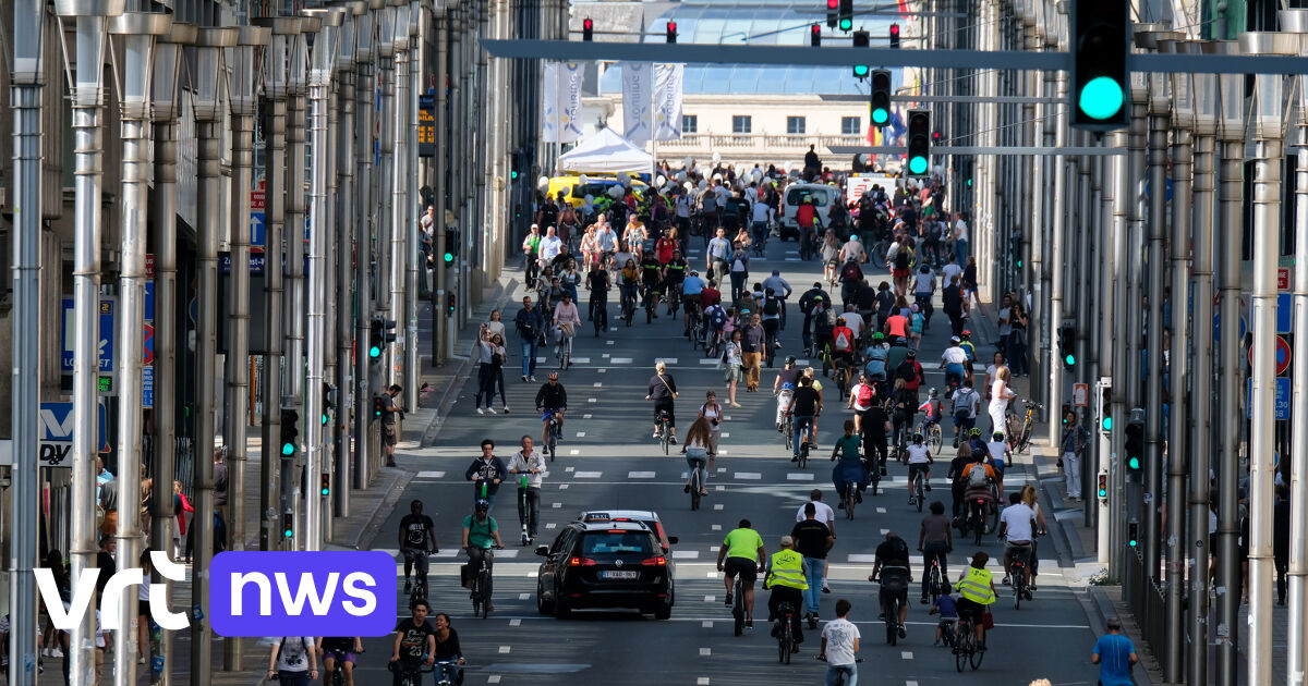 Autoloze zondag in Brussel lokt minder bezoekers door wisselvallig weer