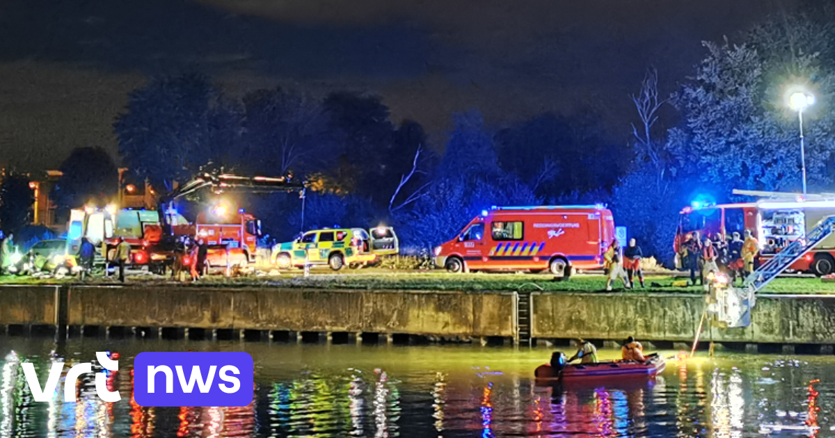 Driver who drove his car in the canal in Vilvoorde takes a positive breath test and must appear before the investigating judge