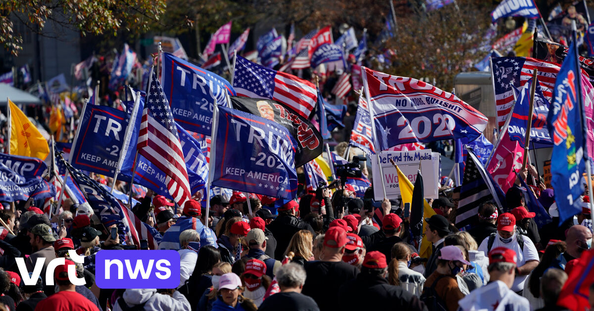 President Donald Trump greets tens of thousands of supporters in Washington from his car, “tense calm” at the rally