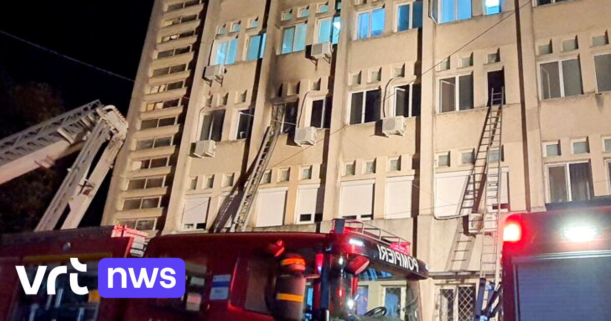 Ten corona patients die in a fire in a Romanian hospital