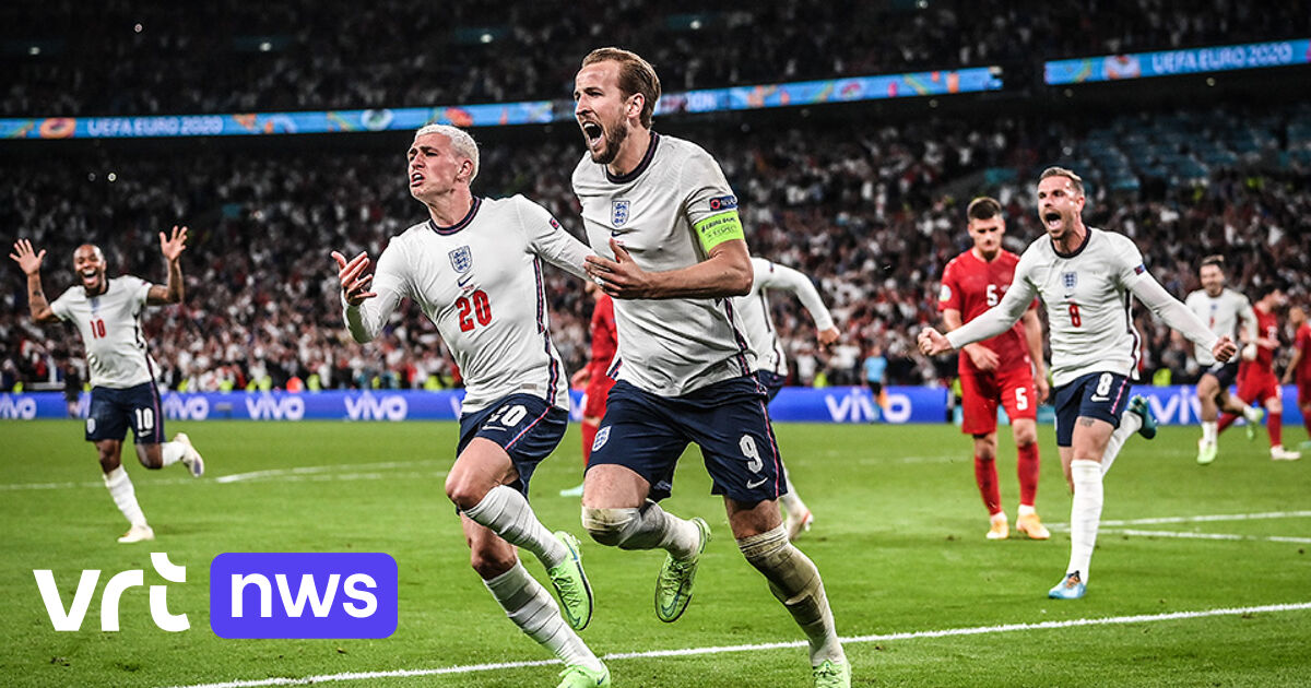 Engeland wint tweede halve finale EK voetbal tegen Denemarken na