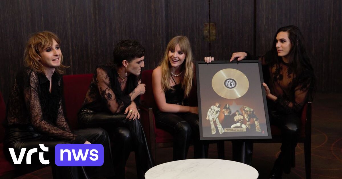 WATCH: Italian rock group Måneskin gets Belgian gold record and tells why they cover Selah Sue