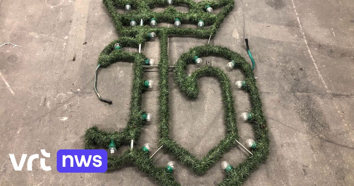 Veiling Oude Kerstverlichting In Vorm Van Iconische Letters "B" In ...