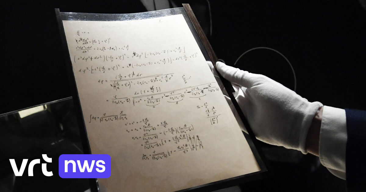 Albert Einstein’s manuscript auctioned for record sum of 11.6 million euros in Paris