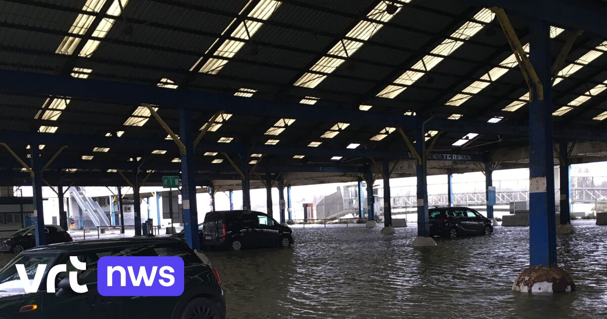 België en orkaan Corrie – hoge golven op het strand, waterpeil in Schelde