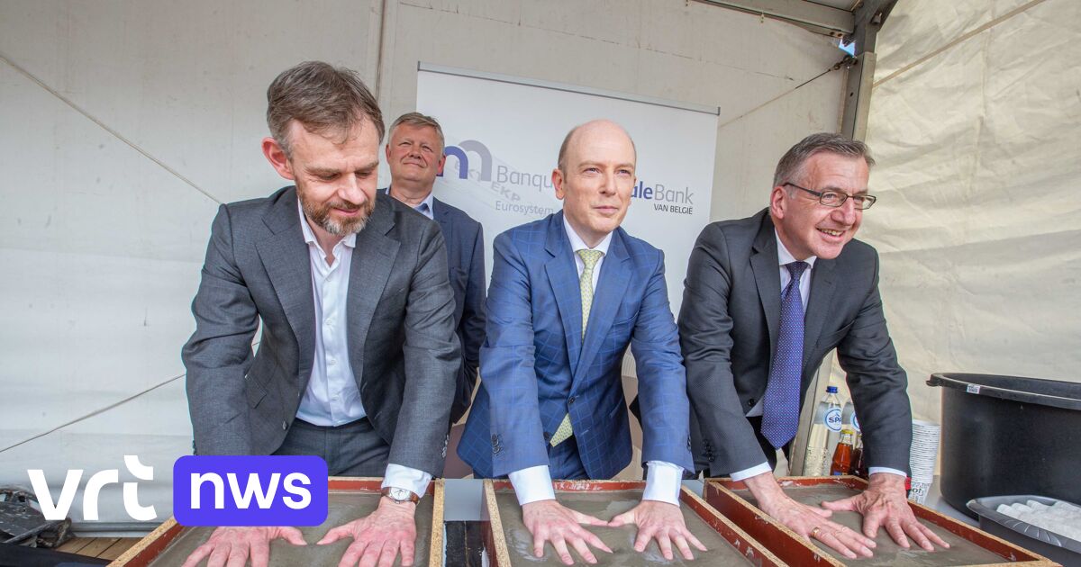 Nationale Bank legt symbolische eerste steen van nieuwe cashcenter in Asse