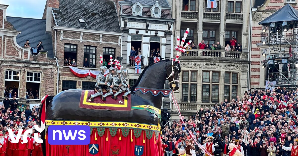 Ros Beiaardommegang in Dendermonde is over, apotheosis on Grote Markt took 2 hours