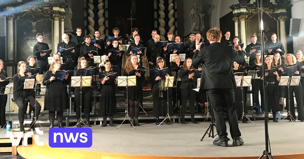 The Leuven choir performs a piece of music that was not allowed to the composer