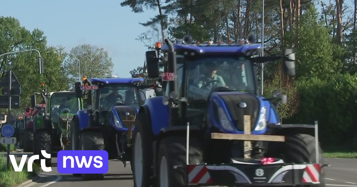 Farmers launch tractor protest against manure action plans VRT NWS news
