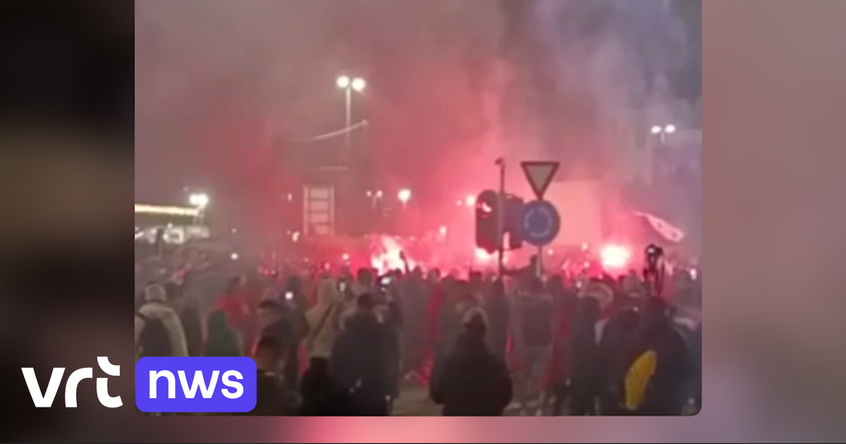 Hundreds of cheering Moroccan supporters take to the streets, the atmosphere completely changed in Brussels