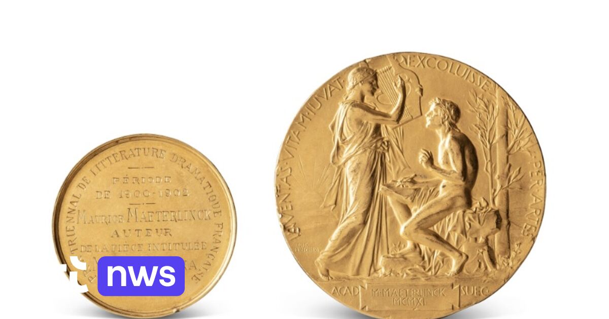 Nobel Prize medal from Ghent writer Maurice Maeterlinck up for auction at auction house Sotheby’s