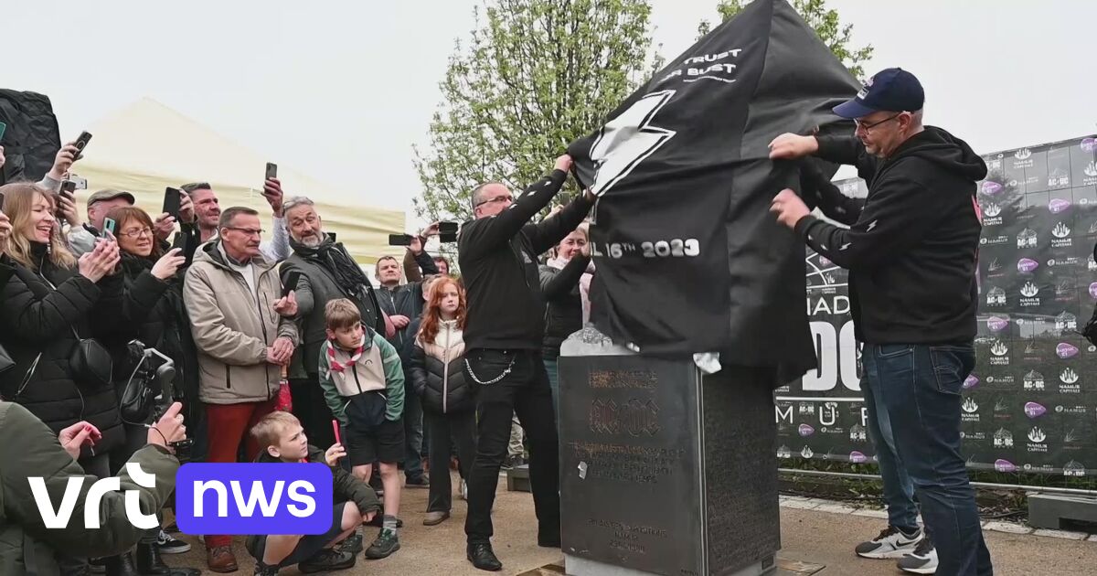 VIDEO: Statue for AC/DC singer Brian Johnson in Namur | VRT NWS: news