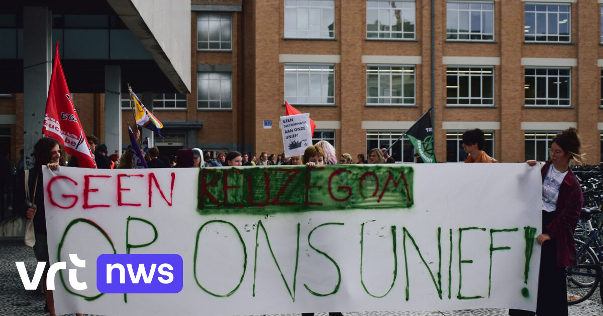 Studenten protesteren in Gent tegen de aanwerving van een onderzoeker ...