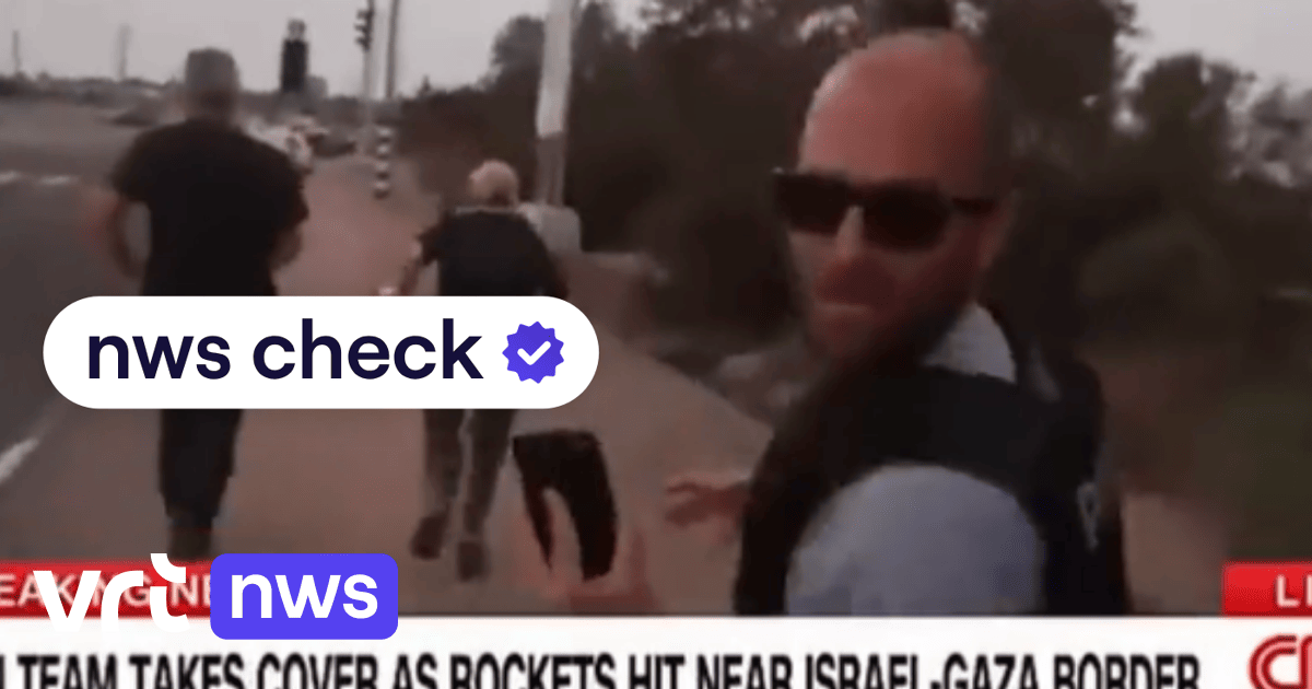 Image accompanying De tv-ploeg van nieuwszender CNN heeft een aanval vlak bij Gaza in scène zet.