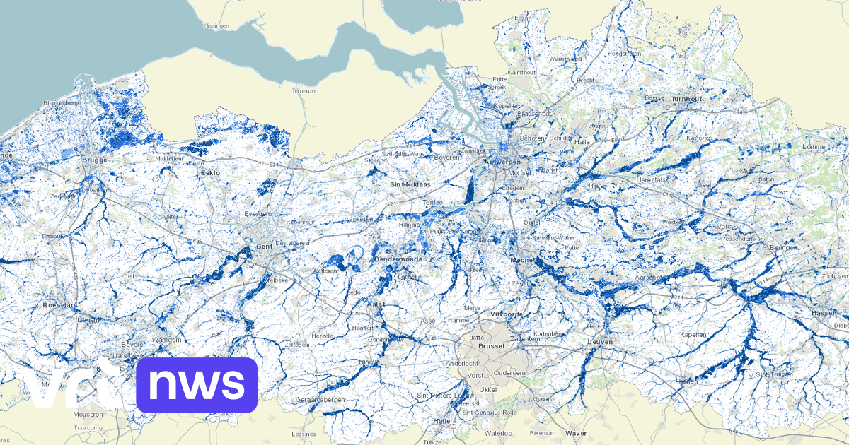 IN KAART: Bijna 6 procent van gebouwen in Vlaanderen loopt risico op wateroverlast, hoe zit het in jouw gemeente?
